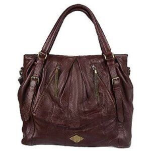 Luxe Rachel Zoe Pebble Leather Tote with Seaming Detail  0249